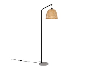 Atmosphera Lampadaire Trépied Runo Bambou Et Ivoire H145 Cm