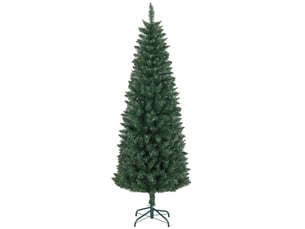 Sapin de noël artificiel 180 cm arbre de noël slim avec support en acier pliable, 479 branches épines vert