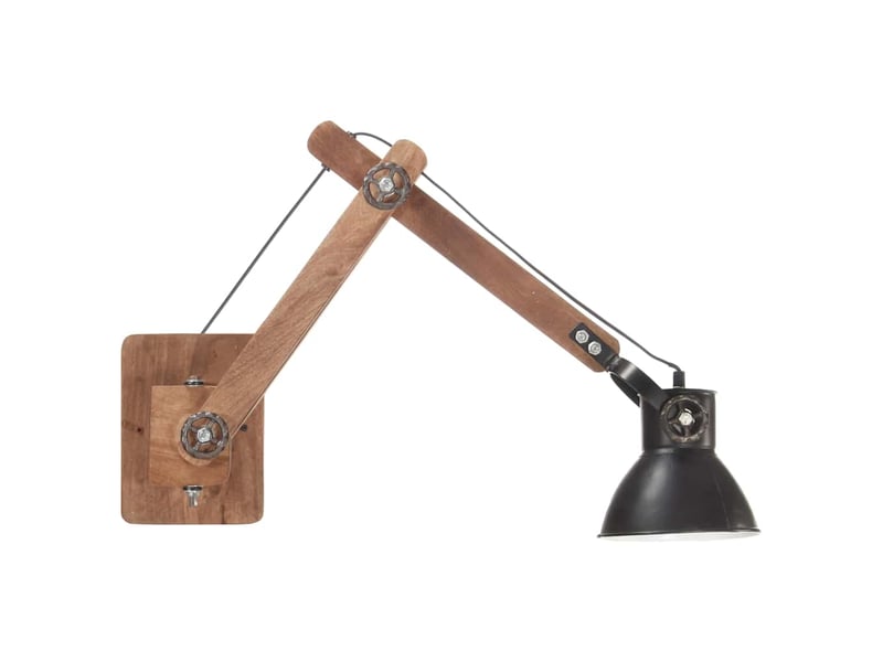  Lampe murale, applique murale style industriel noir rond e27  - Conforama D