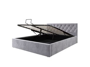 Lit coffre 140x200 cm MODENUIT    coloris gris