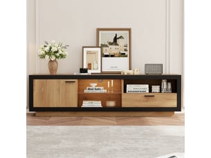 Meuble tv led moderne –  rangements & étagères en verre, meuble multimédia gaming