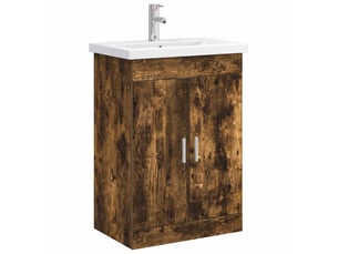 Ensemble de mobilier de salle de bain chêne fumé shl458