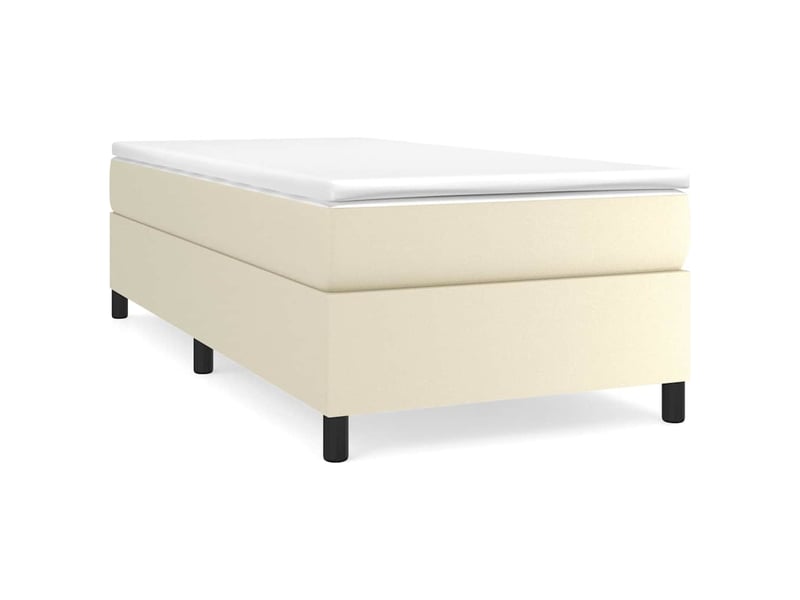  Lit simple- lit adulte -  cadre de lit à lattes crème 90x190 cm similicuir  - Conforama A