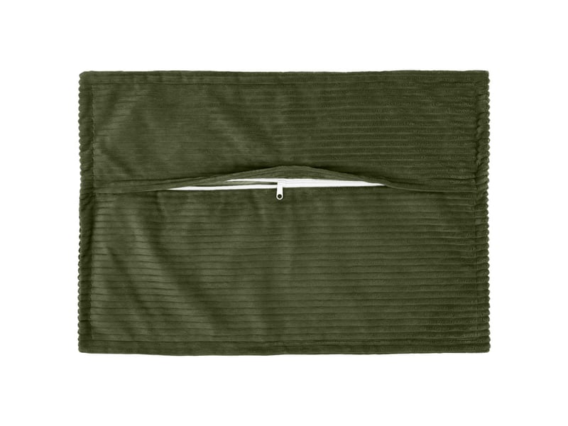  Lot de 2 housses de coussin houten vert 30 x 50 cm velours côtelé cf49379  - Conforama C