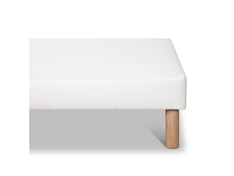  Sommier tapissier tissu constantine 120x190 cm - blanc 3SO02.01.18.1219 - Conforama E