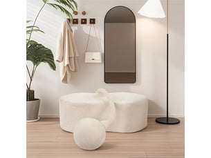 Pouf / repose pied gris