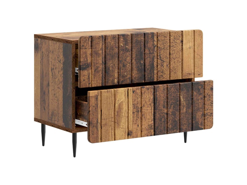 Table de chevet - cabinet de chevet - table de nuit bois ancien 62 x 34,5 x 49,5 cm - Conforama C