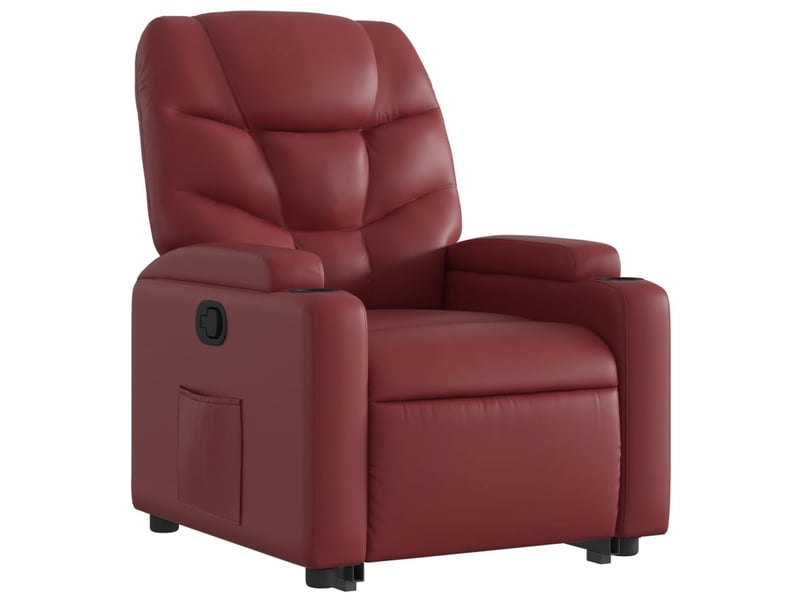 Fauteuil inclinable, fauteuil relax salon rouge bordeaux similicuir shl78540 - Conforama D