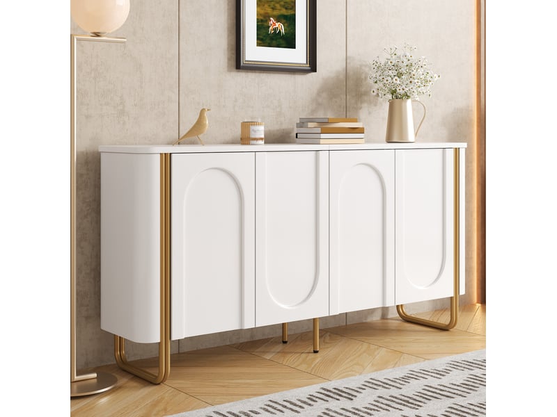  Buffet 4 portes avec rangement 160 cm evryae  - Conforama B