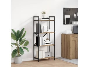 Étagère 4 niveaux, étagère de rangement 56 x 34 x 133,5 cm bois d'ingénierie shl2574
