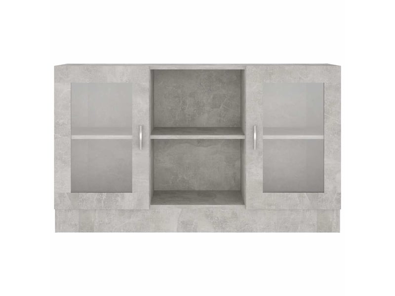  Buffet - armoire à vitrine gris béton 120x30,5x70 cm bois d’ingénierie  - Conforama E