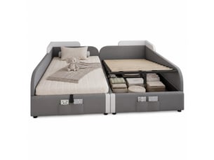 Lit coffre 2x90x200 cm MAISENTIEL coloris bicolore