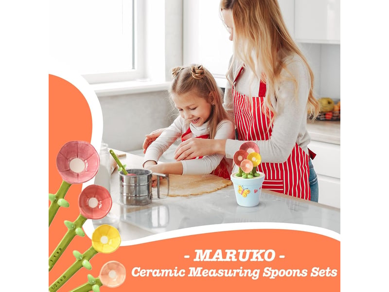  Lot de cuillères de mesure en céramique,avec pot de rangement pour ingrédients secs et liquides, 14 c. À café, 12 c. À café, 1 c. À café, 1 c. À so  - Conforama D