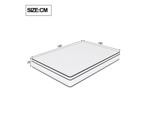 Matelas 140x190 cm <strong></strong>  <strong></strong> Latex soutien Souple épaisseur 25 cm