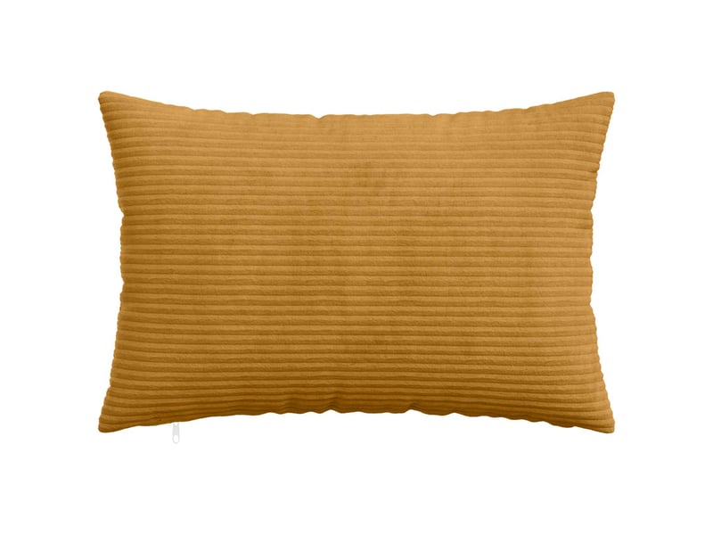  Lot de 2 housses de coussin heerlen jaune 50 x 70 cm velours côtelé cf49451  - Conforama A