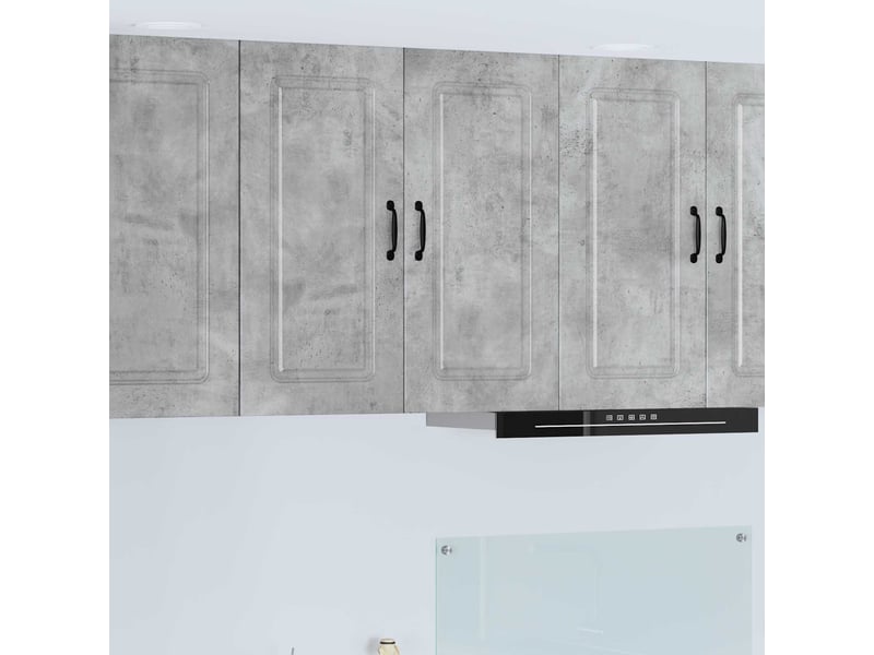 Meuble mural de cuisine | armoire de cuisine gris béton 80x31x80cm shl5479 - Conforama B