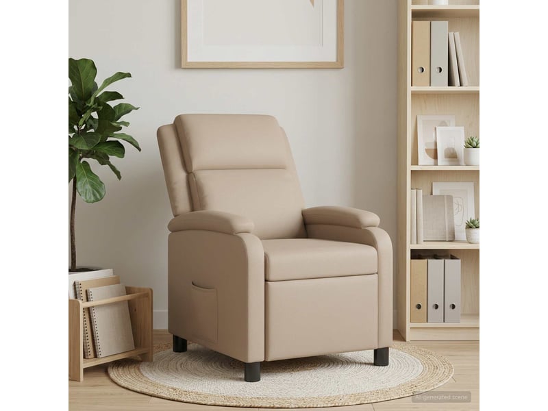  Vidaxl fauteuil inclinable cappuccino simili cuir  - Conforama B