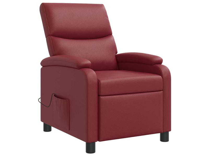 Vidaxl fauteuil de massage inclinable bordeaux simili cuir - Conforama E