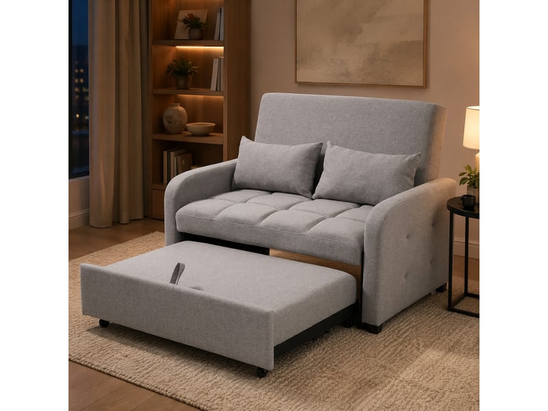  Canapé-lit convertible modenvie 2 places gris antique 127 x 75 cm dossier réglable  - Conforama B