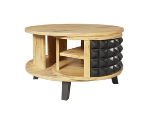 Table basse rond(e) coloris naturel <strong>MERAX</strong> <strong>table basse naturel</strong> - 80 cmx85.2 cm