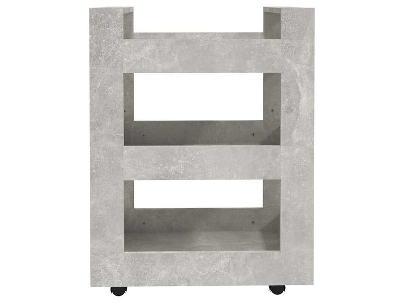  Desserte de cuisine, chariot de rangement gris béton 60x45x80 cm bois d'ingénierie shl77723  - Conforama E