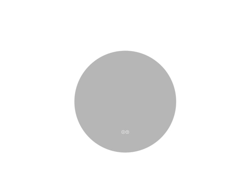  Miroir de salle de bain led rond ø 80 cm – argenté – antibuée, éclairage réglable et commande tactile  - Conforama A