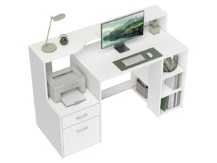 Bureau   137 cm coloris blanc