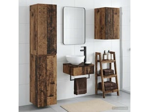 Ensemble de mobilier de salle de bain 3 pc bois ancien cf64281