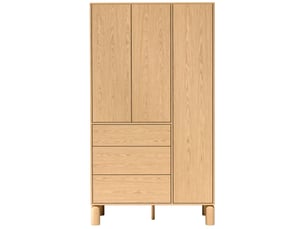 Armoire 3 porte(s)   3 tiroir(s) SELSEY Sanden coloris bois clair largeur 110 cm