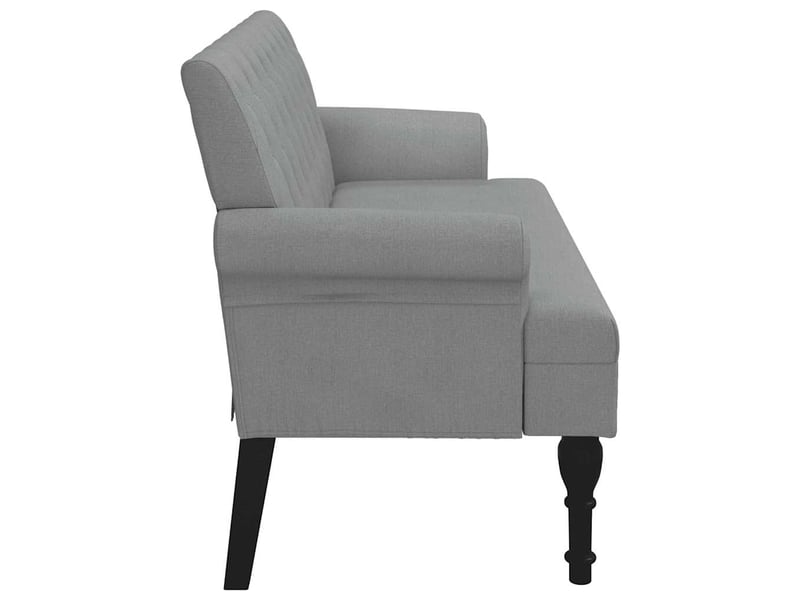  Banc salon, banc interieur avec dossier gris clair 120x62x75,5 cm tissu  - Conforama D