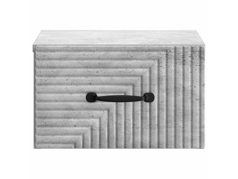  Table de chevet - cabinet de chevet - table de nuit mural gris béton 34,5 x 33 x 20 cm  - Conforama D