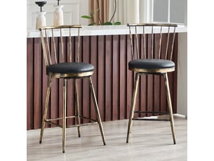 tabouret de bar <strong>HAUSS SPOLE</strong> - bicolore hauteur d'assise 59 cm vendu Par paire