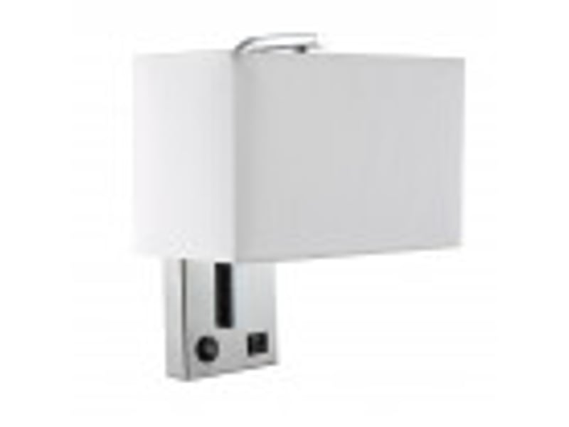  Applique murale fabrilamp agatha chrome blanc 1 x e27 27x25x15 cm 174761020 - Conforama B