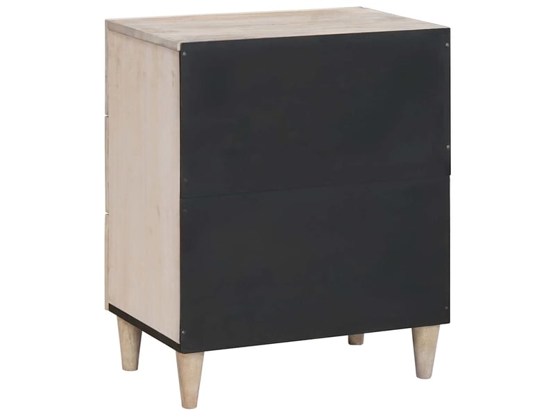 Table de chevet beige 50 x 33 x 62 cm bois d'acacia massif - Conforama E