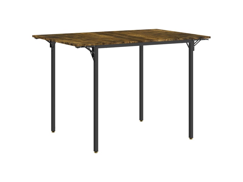  Table de salle à manger avec 2 rabats style industriel, table à abattant pour 2-4 personnes, extensible  - Conforama B