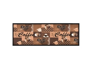 Tapis rectangulaire lavable intérieur extérieur 180 x 60 cm doux antidérapant moderne en polyamide marron café 02_0046532