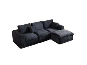 Customizable 3-in-1 layout: unleash your creativity! 3 independent modules easily combine into an l-shape, a straight sofa, or a temporary bed.