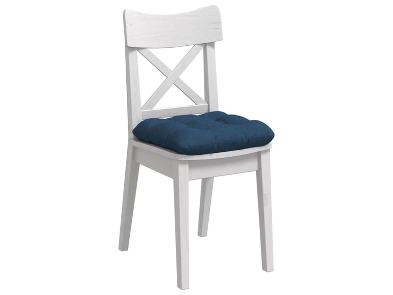  Lot de 4 coussins de siège, coussins décoratifs tissu bleu 40 x 40 x 12 cm cf59953  - Conforama C