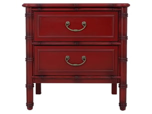 Table de chevet en bois rouge 60x40x60 cm h