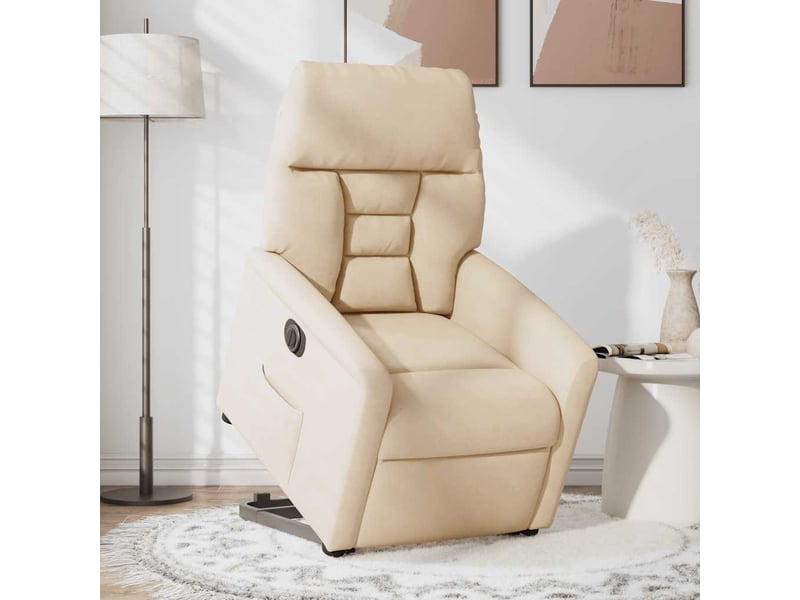 Vidaxl fauteuil inclinable électrique beige tissu microfibre - Conforama B