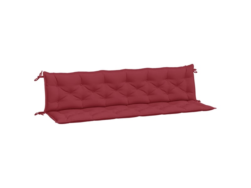  Lot de 2 coussins de banc de jardin, coussins d'assise rouge bordeaux tissu oxford cf58692  - Conforama A