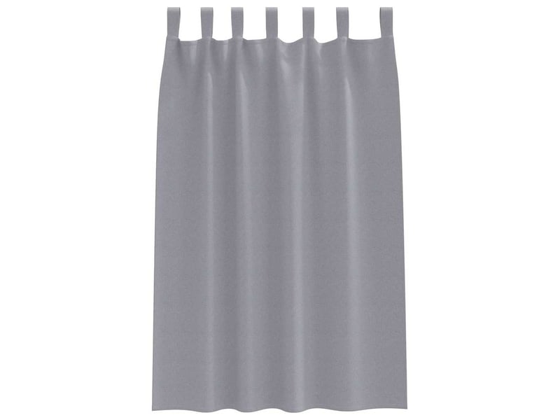 Lot de 2 rideaux occultants, rideaux black-out avec anneaux gris clair 175 x 140 cm cf44638 - Conforama D