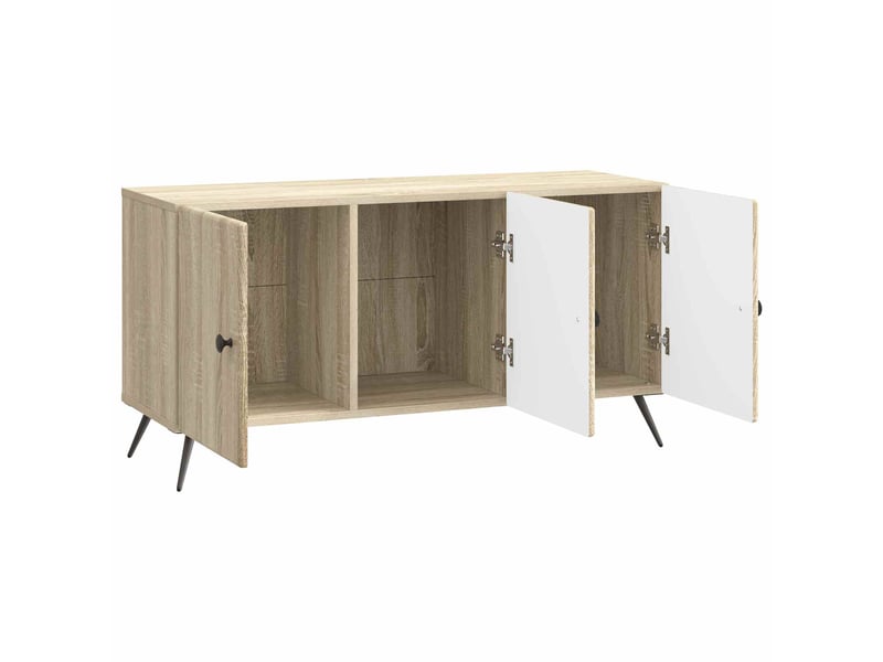  Meuble tv - banc tv - meuble de rangement chêne sonoma 99 x 34,5 x 50 cm bois d'ingénierie  - Conforama E