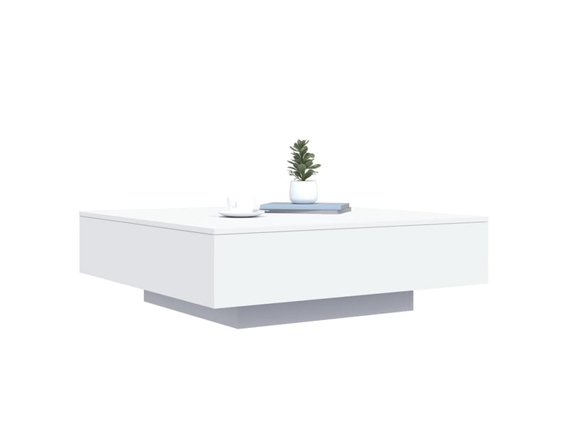  Table basse | table d'appoint salon avec lumières led blanc 100x100x31 cm  - Conforama E