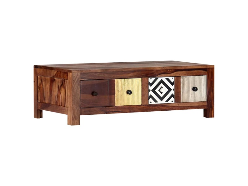  Table basse - table de salon - table à thé 90x50x30 cm bois massif  - Conforama B