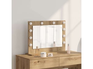 Miroir rectangulaire à fixer coloris marron <strong></strong> <strong></strong> - 60 cm x 45 cm