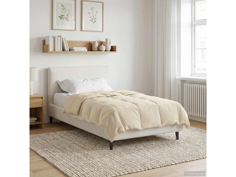  Duvet - couette complet toute l'année 155 x 200 cm 4 saisons crème  - Conforama D
