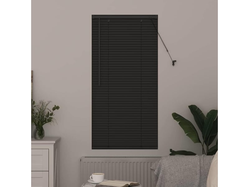 Store vénitien, store de fenêtre gris foncé 130 x 55 cm 25 mm aluminium cf47878 - Conforama C