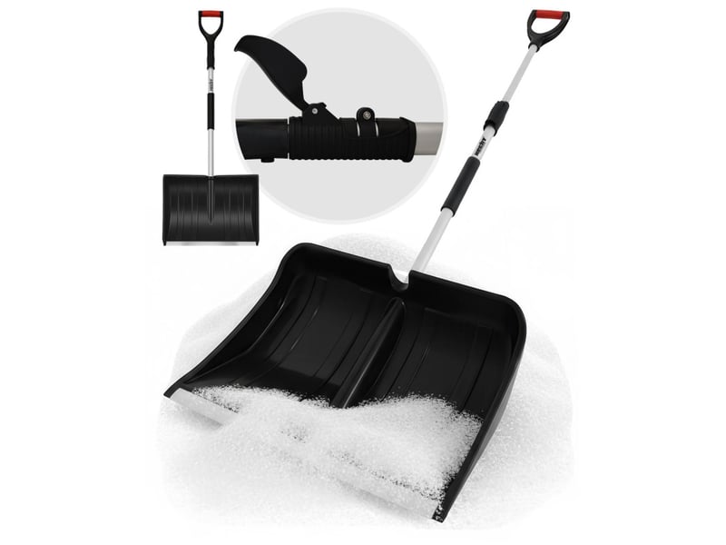 Pelle à neige 49cm manche télescopique 122,5 à 155,5cm bord métallique déneigement  - Conforama A
