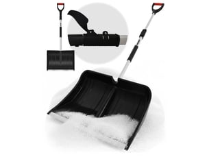 Pelle à neige 49cm manche télescopique 122,5 à 155,5cm bord métallique déneigement